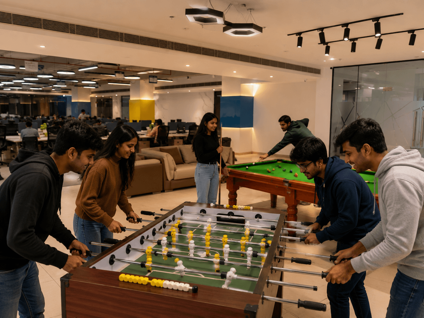 Students at recreation zone